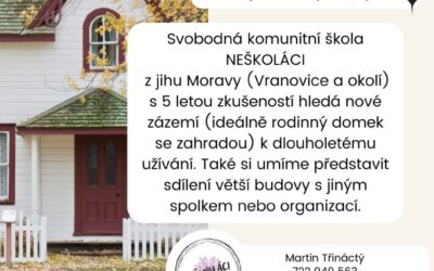Hledáme vhodné zázemí